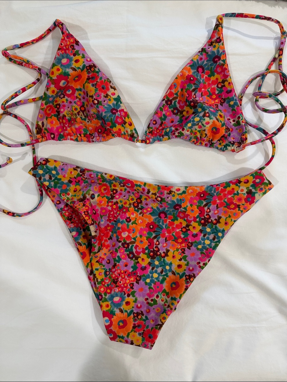 Skatie Floral Bikini Bottom AND Top in Mulholland Floral Print